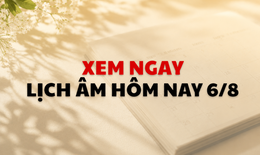 Âm lịch hôm nay 6/8 - Lịch âm 6/8 - Lịch vạn niên ngày 6/8/2026