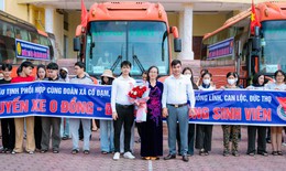 Những 'chuyến xe 0 đồng' đưa sinh viên Hà Tĩnh ra Hà Nội