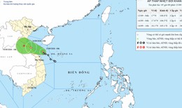 Áp  thấp nhiệt đới tiến vào vùng biển Quảng Trị đến Đà Nẵng gây mưa cực lớn