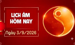Âm lịch hôm nay 3/9 - Lịch âm 3/9 - Lịch vạn niên ngày 3/9/2026