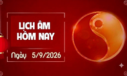 Âm lịch hôm nay 5/9 - Lịch âm 5/9 - Lịch vạn niên ngày 5/9/2026