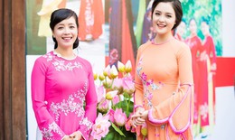 Á hậu Hoàng Anh và diễn viên Chiều Xuân đọ dáng với áo dài