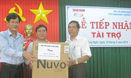 Báo SK&ĐS trao tặng trang thiết bị y tế cho Trung tâm Y tế quân dân y Lý Sơn