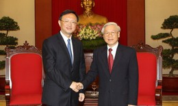 Tổng Bí thư Nguyễn Phú Trọng tiếp Ủy viên Quốc vụ Trung Quốc