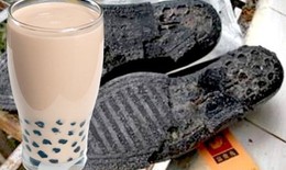 Hãi hùng trà sữa trân châu làm từ đế giày, săm lốp và bỉm trẻ em