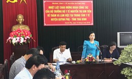 Bộ trưởng Bộ Y tế kiểm tra công tác y tế cơ sở ở Thái Bình