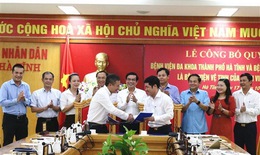 Hợp tác toàn diện giữa BVĐK tỉnh Hà Tĩnh với BVĐH Y Hà Nội