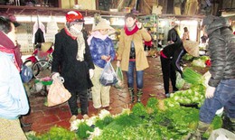 Hà Nội: Rau xanh tăng giá gấp đôi sau rét đậm