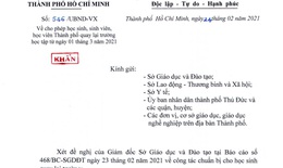 TP HCM: Học sinh, sinh viên quay lại trường học từ ngày 1/3