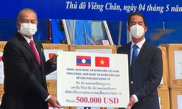 Việt Nam trao tặng 500.000 USD v&#224; vật tư, thiết bị y tế hỗ trợ L&#224;o ứng ph&#243; dịch COVID-19