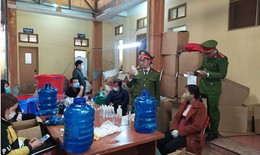 Thái Bình: Phát hiện cơ sở sản xuất các loại nước rửa tay không đúng quy định