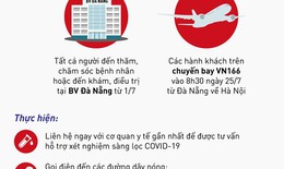 Bộ Y tế khẩn tìm người trên chuyến bay VN166 từ Đà Nẵng về Hà Nội