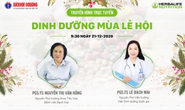 Truyền h&#236;nh trực tuyến: Dinh dưỡng m&#249;a lễ hội