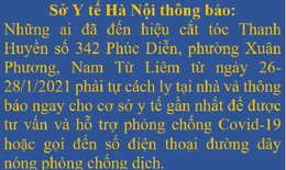 Hà Nội: Tìm người đến hiệu cắt tóc Thanh Huyền ở Nam Từ Liêm