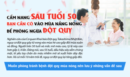 Cẩm nang sau tuổi 50 bạn cần có vào mùa nắng nóng để phòng ngừa đột quỵ
