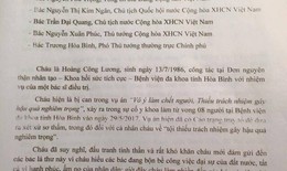 Bác sĩ Hoàng Công Lương gửi tâm thư đến Tổng Bí thư Nguyễn Phú Trọng