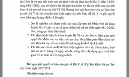 Bộ Y tế vào cuộc vụ công dân phản ánh giao nhầm con tại bệnh viện huyện 6 năm trước