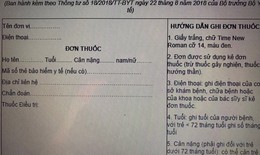 Mới: Bãi bỏ quy định ghi số chứng minh thư của cha mẹ trên đơn thuốc cho trẻ 6 tuổi