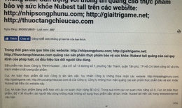 Không mua/sử dụng thực phẩm bảo vệ sức khỏe: Nubest tall, Calsea Bone quảng cáo trên một số website