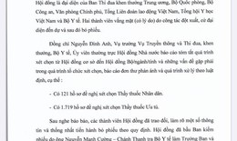 Danh sách kết quả xét chọn danh hiệu Thầy thuốc Nhân dân, Thầy thuốc Ưu tú lần thứ 13