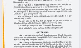 Bộ Y tế cấp số đăng ký 2 sinh phẩm xét nghiệm COVID-19