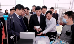 Bộ trưởng Nguyễn Thanh Long kiểm tra công tác chuẩn bị diễn tập y tế phục vụ Đại hội Đảng lần thứ XIII