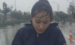 Nữ MC của VTV bỗng dưng bị "ném đá" khi... để đầu trần, dầm mưa truyền hình trực tiếp về cơn bão số 3