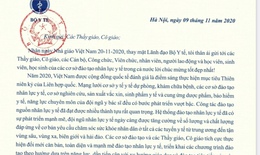 Bộ trưởng Bộ Y tế Nguyễn Thanh Long gửi thư chúc mừng đến các Thầy, Cô giáo ngành y