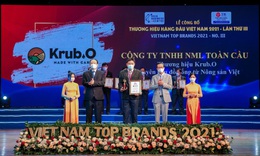 Krub.O được vinh danh Top 10 Thương hiệu H&#224;ng đầu Việt Nam 2021