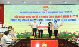 H&#224; Nội tiếp nhận trang thiết bị y tế 100 tỷ đồng để ph&#242;ng, chống COVID-19

