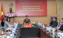 Điểm cầu Bộ Y tế kết nối Hội nghị toàn quốc nghiên cứu, học tập, quán triệt Nghị quyết Hội nghị TW 6, khóa XIII