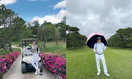 Lộ h&#236;nh ảnh Phương Oanh v&#224; Shark B&#236;nh tay trong tay đi chơi golf sau &quot;b&#227;o dư luận&quot;