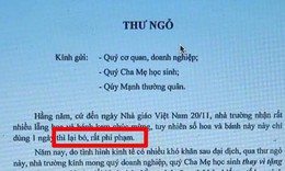 Bức thư ngỏ của một thầy hiệu trưởng g&#226;y ch&#250; &#253; dịp lễ 20/11