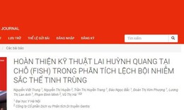 Điểm s&#225;ng khoa học: C&#244;ng bố nghi&#234;n cứu mới về kỹ thuật FISH trong ph&#226;n t&#237;ch Lệch bội nhiễm sắc thể tinh tr&#249;ng