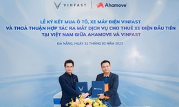 Ahamove mua 200 xe Vinfast để triển khai dịch vụ cho thu&#234; xe m&#225;y điện đầu ti&#234;n tại Việt Nam