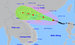 Th&#244;ng tin mới nhất về b&#227;o số 1 tối 16/7: Đang mạnh l&#234;n, di chuyển nhanh