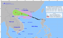 B&#227;o số 1 tiến s&#225;t Vịnh Bắc Bộ, ho&#224;n lưu b&#227;o bao tr&#249;m gần hết Bắc Bộ đến Nghệ An
