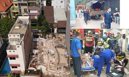 Cận cảnh cuộc giải cứu 7 người vụ sập nh&#224; 4 tầng ở TPHCM