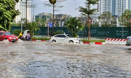 Nhiều tuyến phố ở H&#224; Nội c&#243; thể ngập s&#226;u đến 40cm