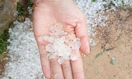 Mưa đá xuất hiện bất thường ở Lai Châu