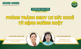 Truyền h&#236;nh trực tuyến: Ph&#242;ng tr&#225;nh nguy cơ sức khoẻ từ bệnh đường ruột