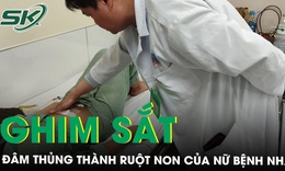 Gắp chiếc ghim sắt đ&#226;m thủng th&#224;nh ruột non của nữ bệnh nh&#226;n