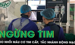 Ngừng tim do nhồi m&#225;u cơ tim cấp, tắc ho&#224;n to&#224;n 1 nh&#225;nh động mạch v&#224;nh