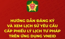 Thừa Thi&#234;n Huế th&#237; điểm cấp Phiếu l&#253; lịch tư ph&#225;p tr&#234;n ứng dụng VNeID