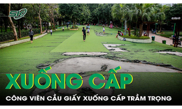 Xuống cấp, nhếch nh&#225;c ở c&#244;ng vi&#234;n rộng hơn 6000m2 của TP H&#224; Nội