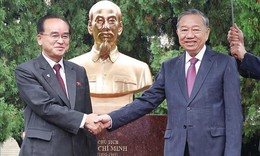 Tổng Bí thư Tô Lâm dự Lễ khánh thành tượng Chủ tịch Hồ Chí Minh tại Triều Tiên