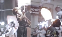 Ph&#225;t hiện đường d&#226;y &#39;chăn dắt&#39; trẻ em ngậm dầu hỏa phun lửa để xin tiền