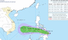 &#193;p thấp nhiệt đới tiến gần Biển Đ&#244;ng, mạnh l&#234;n th&#224;nh b&#227;o ng&#224;y 26/11