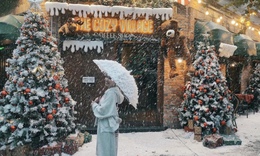 Qu&#225;n c&#224; ph&#234; biến th&#224;nh &#39;ng&#244;i l&#224;ng tuyết&#39; giữa l&#242;ng Thủ đ&#244;