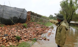 Hiện trường đoạn bờ tường Ho&#224;ng th&#224;nh Huế bị mưa lũ &#39;k&#233;o sập&#39;